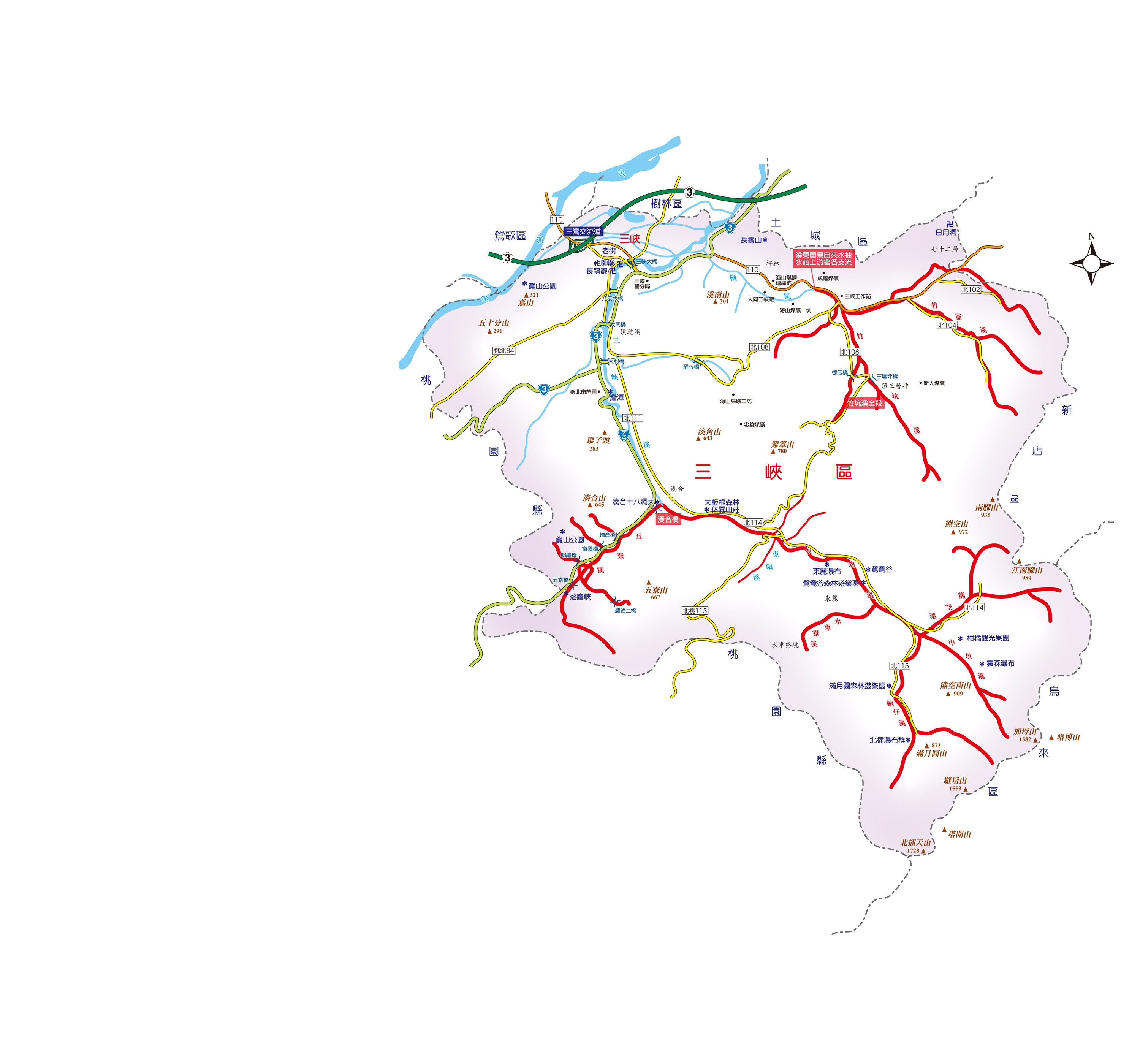 三峽區 map