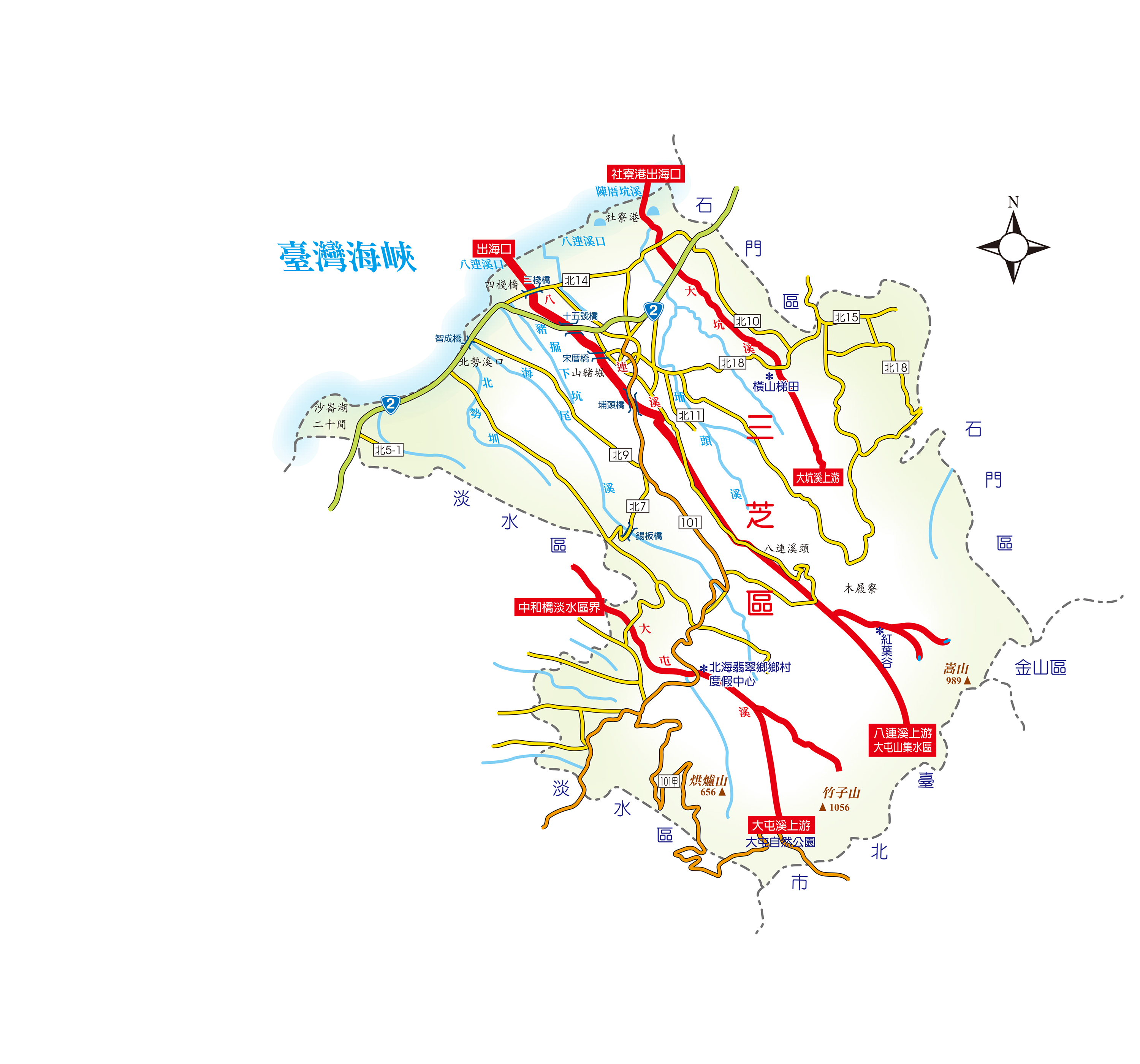 三芝區 map