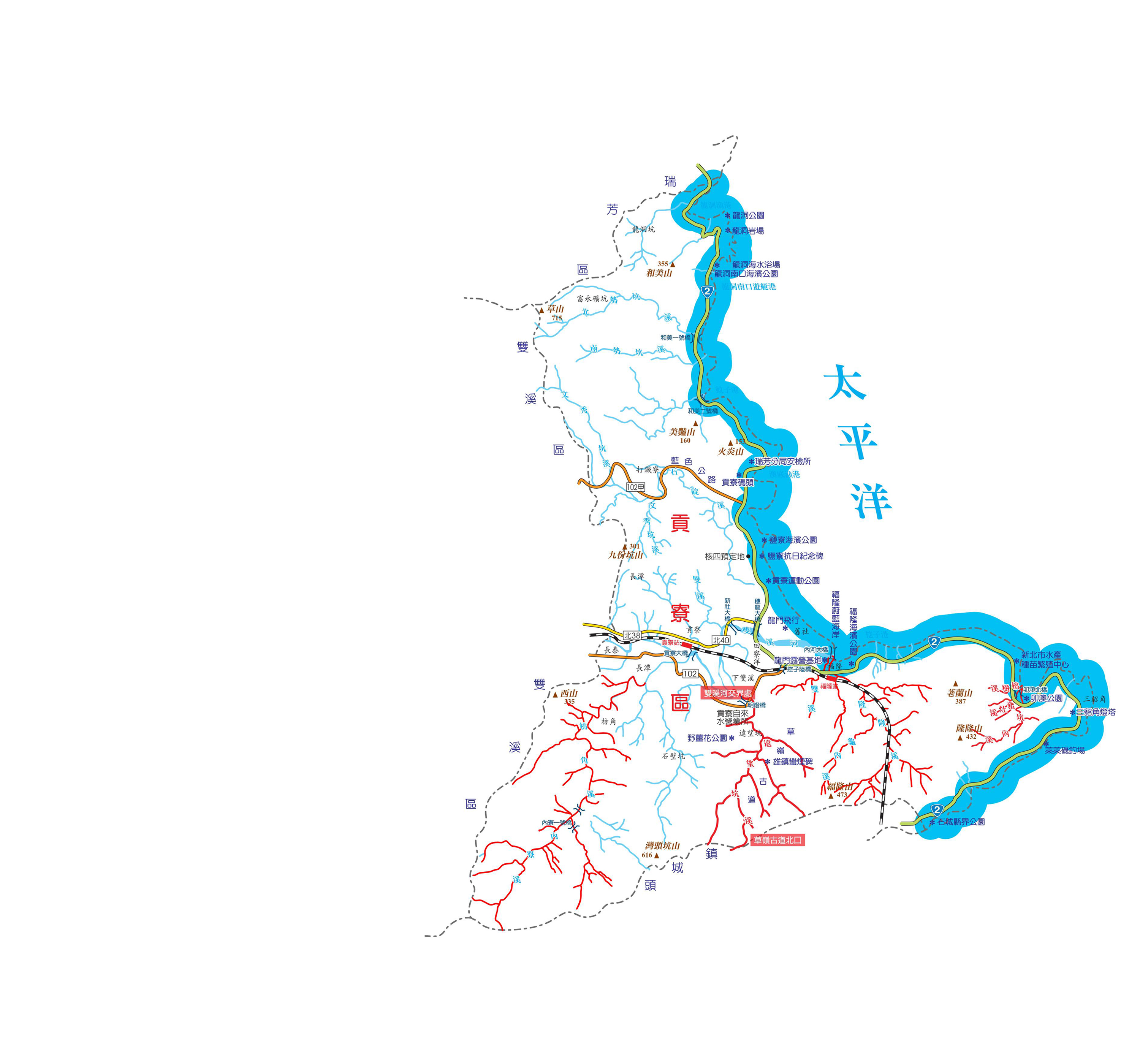 貢寮區 map