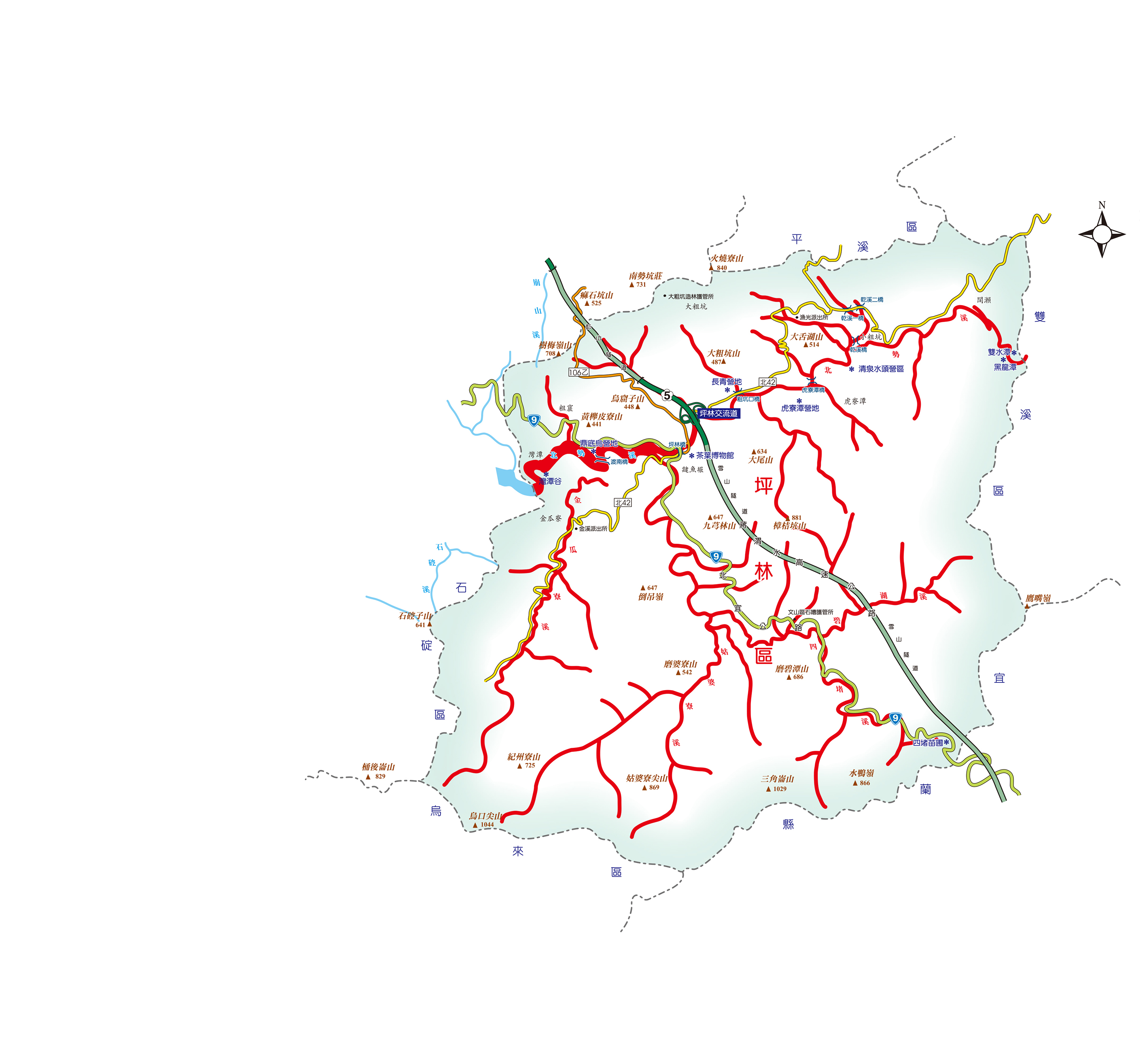 坪林區 map