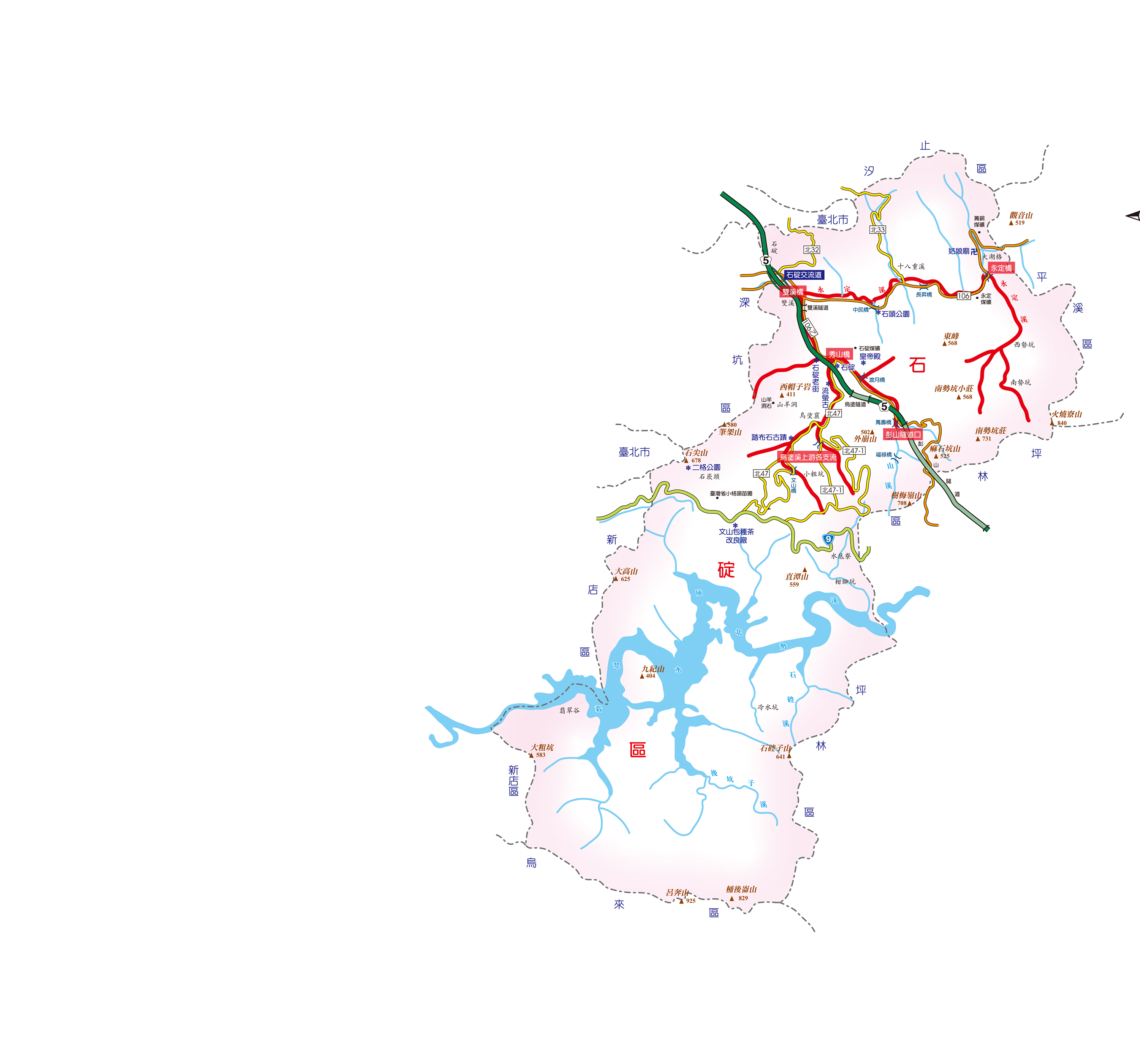 石碇區 map